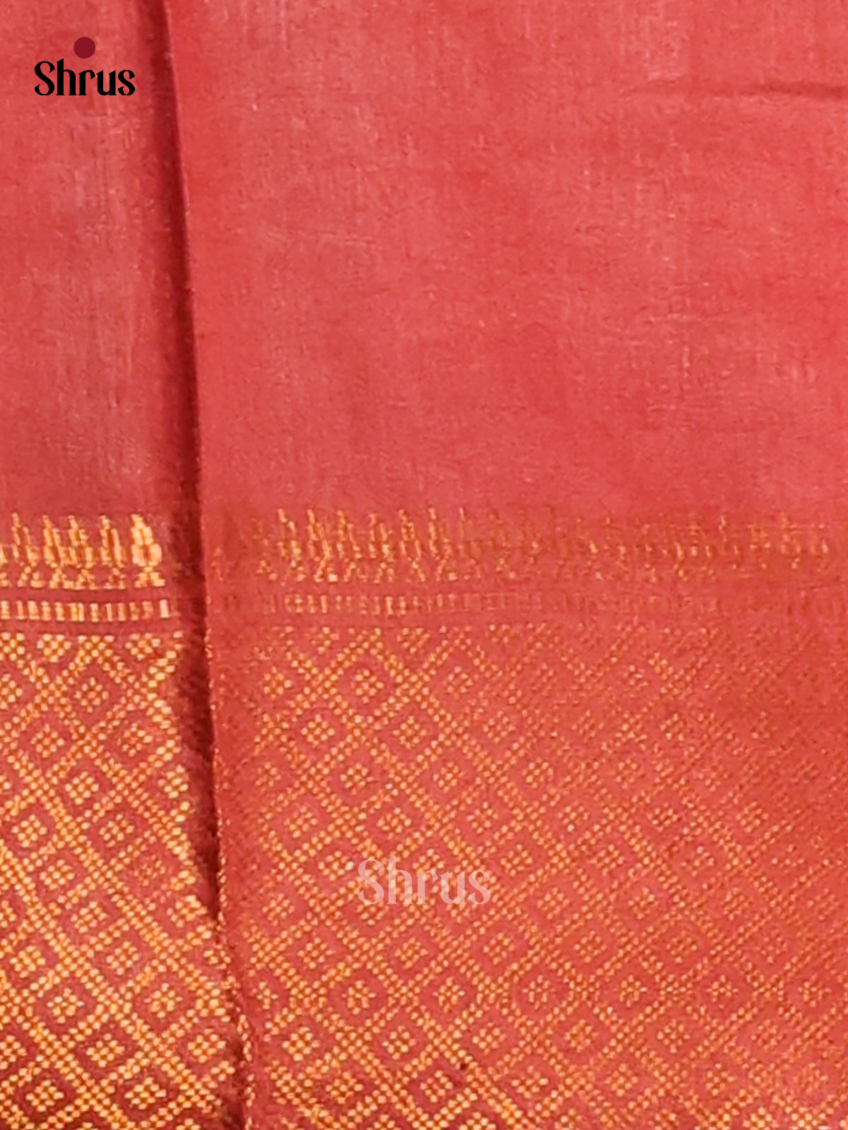 Black with Orangish Pink - Shibori Saree - Shop on Shrus.com