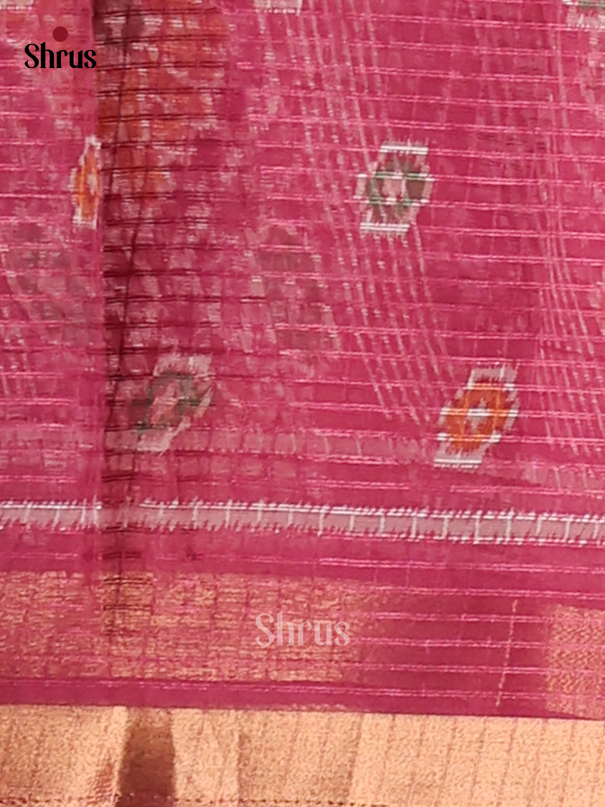 Maroon - Kota Cotton Saree - Shop on Shrus.com