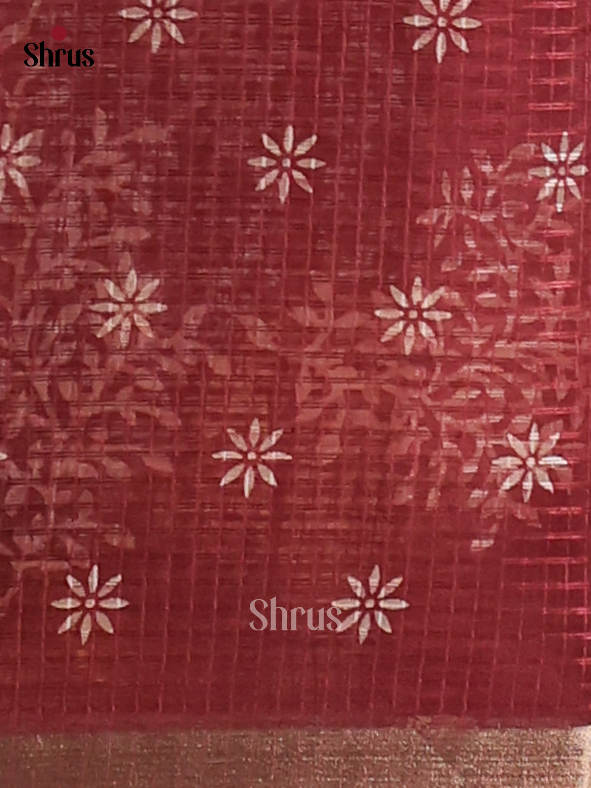 Arakku Maroon- Kota Cotton Saree - Shop on Shrus.com