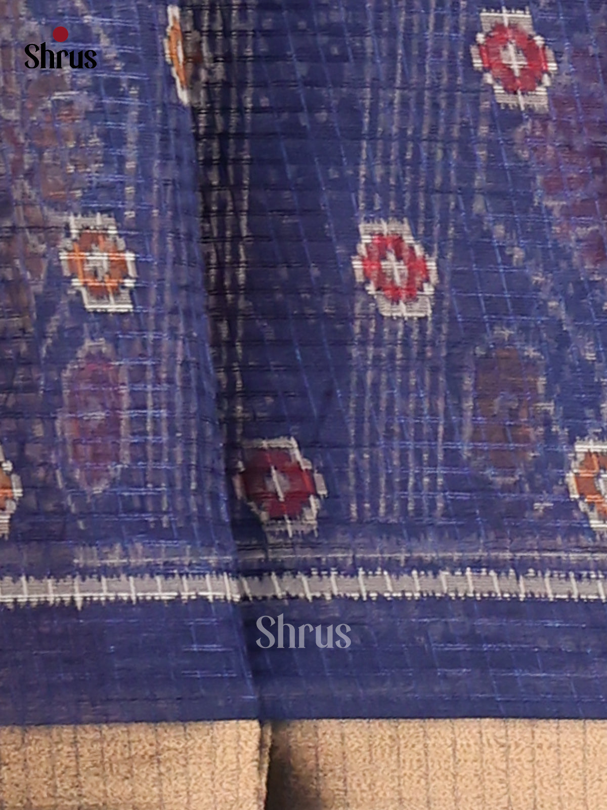 Blue - Kota Cotton Saree - Shop on Shrus.com