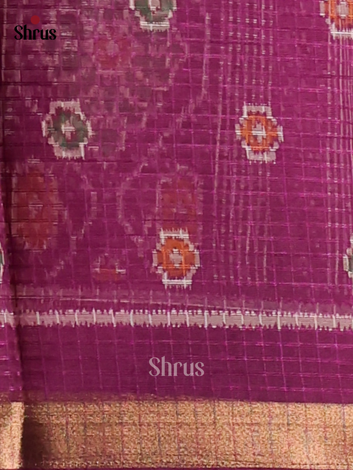 Purple - Kota Cotton Saree - Shop on Shrus.com