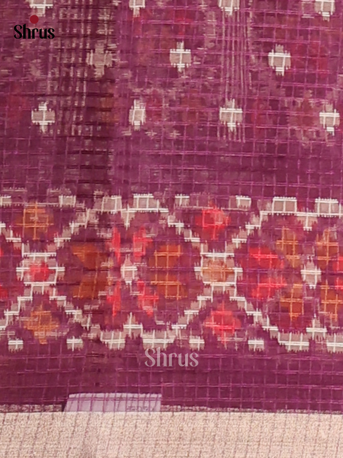 Purple - Kota Cotton Saree - Shop on Shrus.com