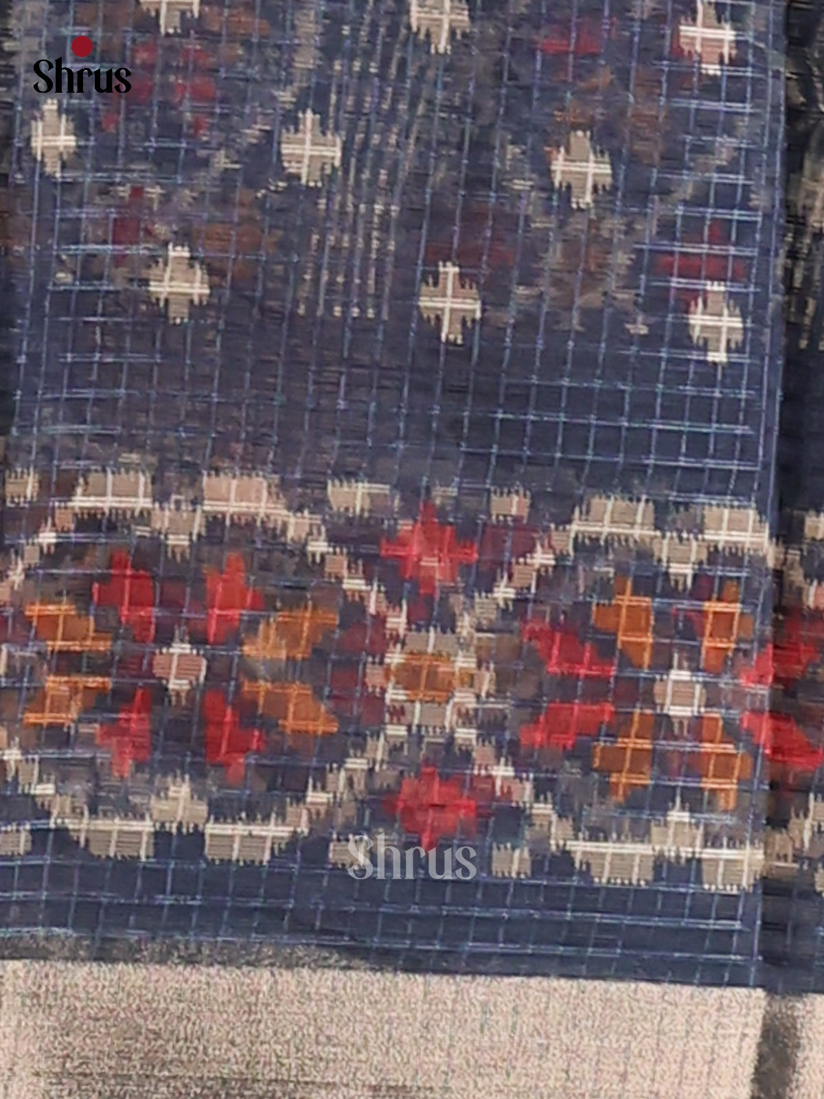 Blue - Kota Cotton Saree - Shop on Shrus.com