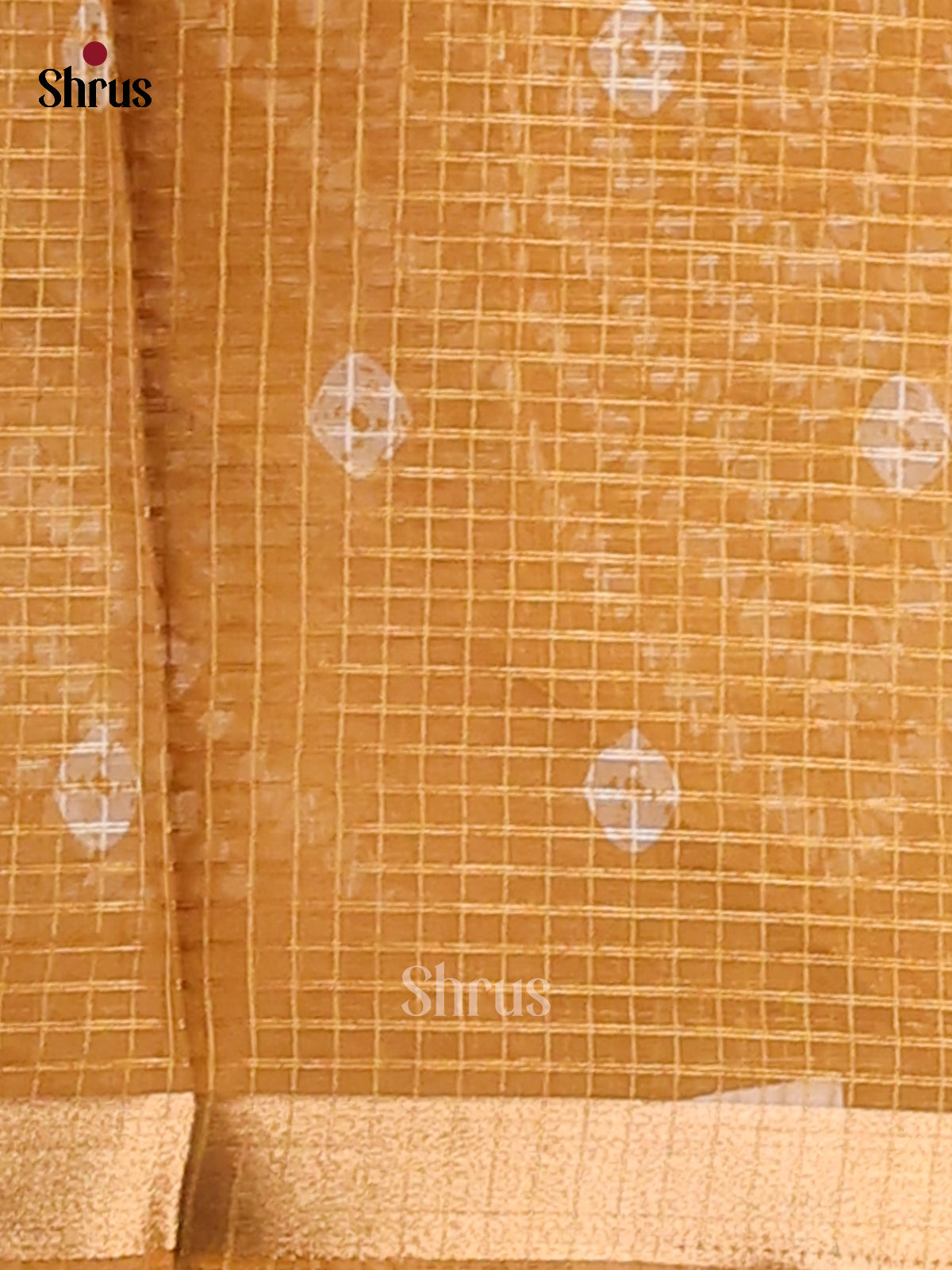 Mustard - Kota Cotton Saree - Shop on Shrus.com