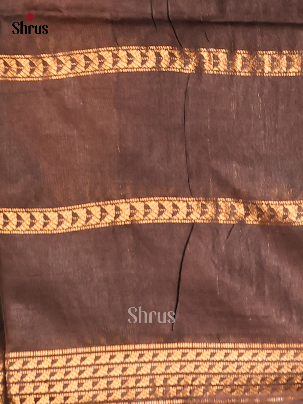 Beige & Brown - Semi Tussar Saree - Shop on Shrus.com