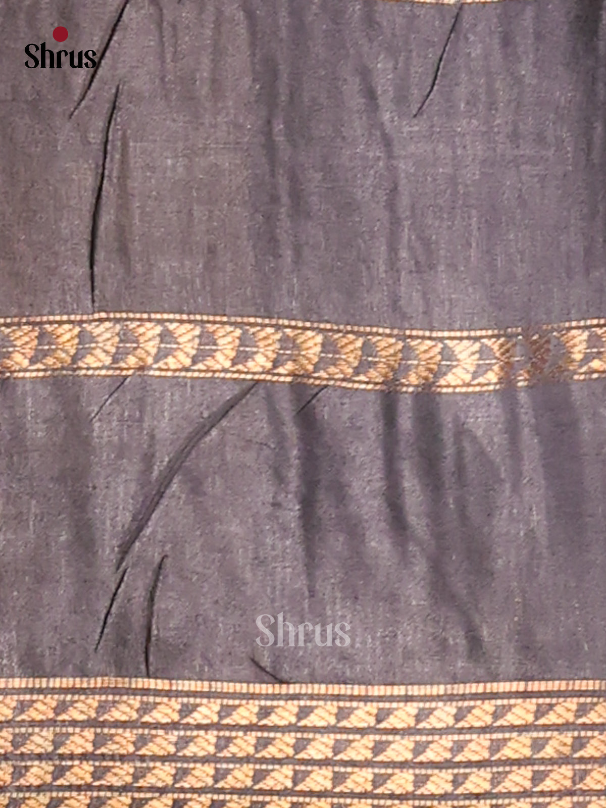 Blue & Elephant Black- Semi Tussar Saree - Shop on Shrus.com