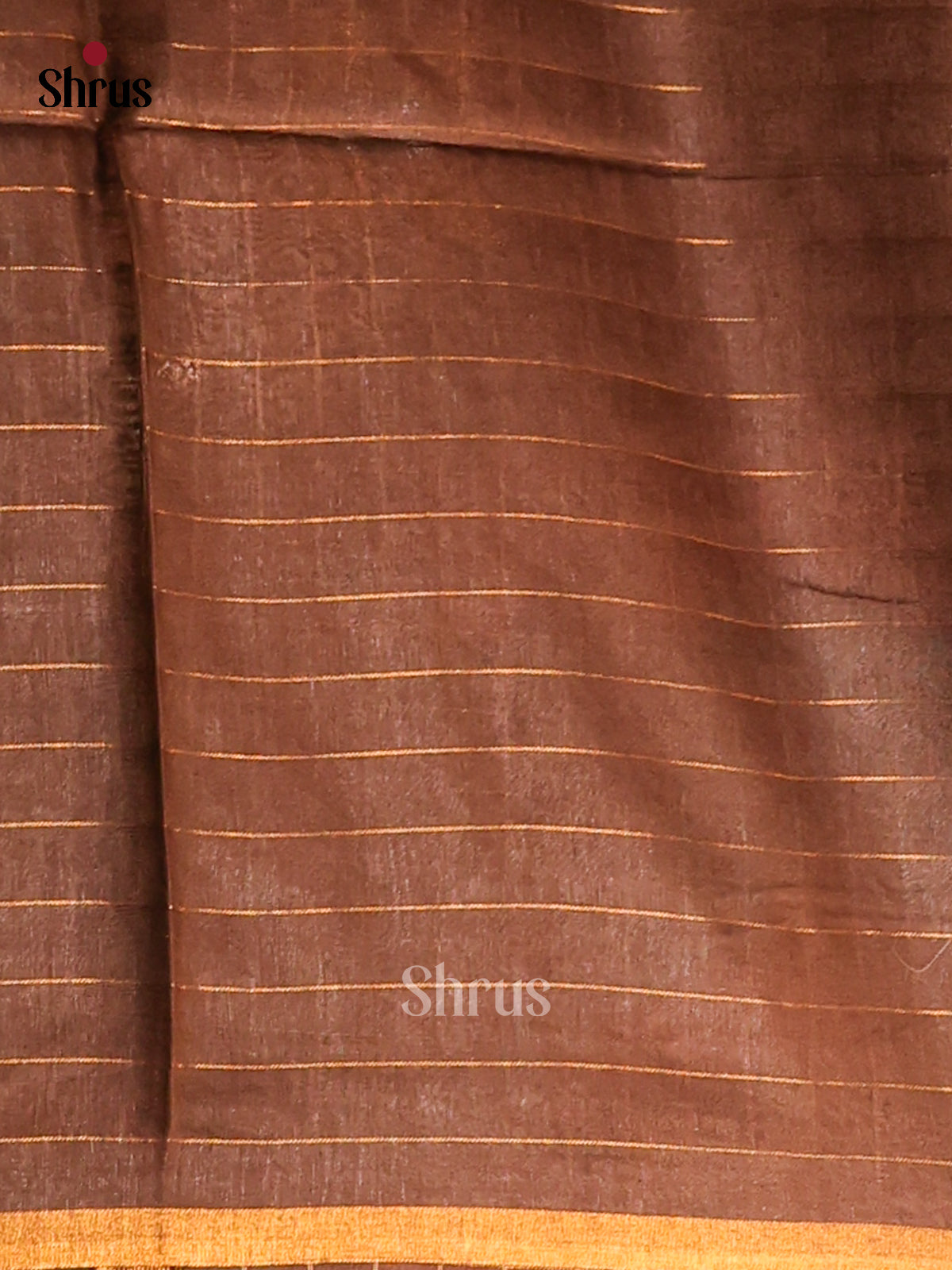Beige & Brown- Semi Tussar Saree - Shop on Shrus.com