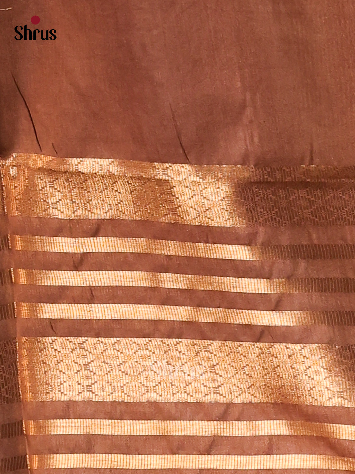 Violet & Brown- Semi Tussar Saree - Shop on Shrus.com