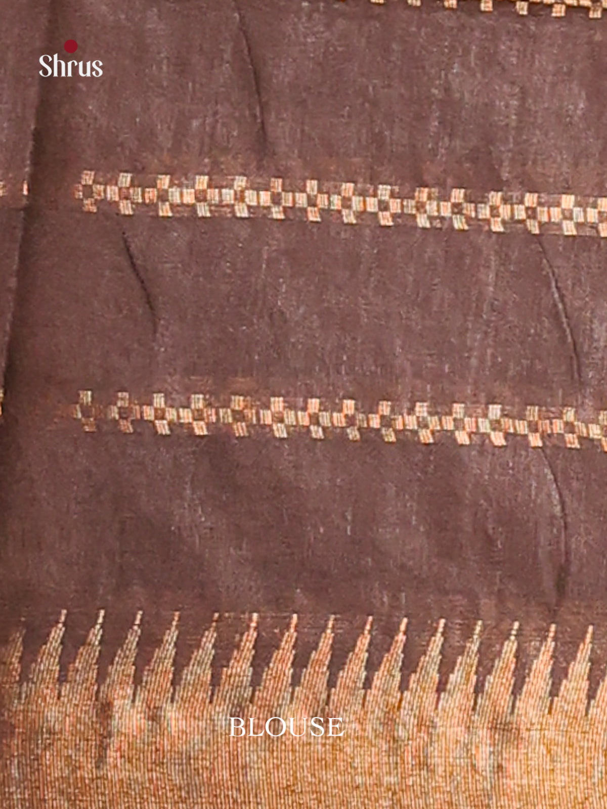 chikoo & brown- Semi Tussar saree - Shop on Shrus.com