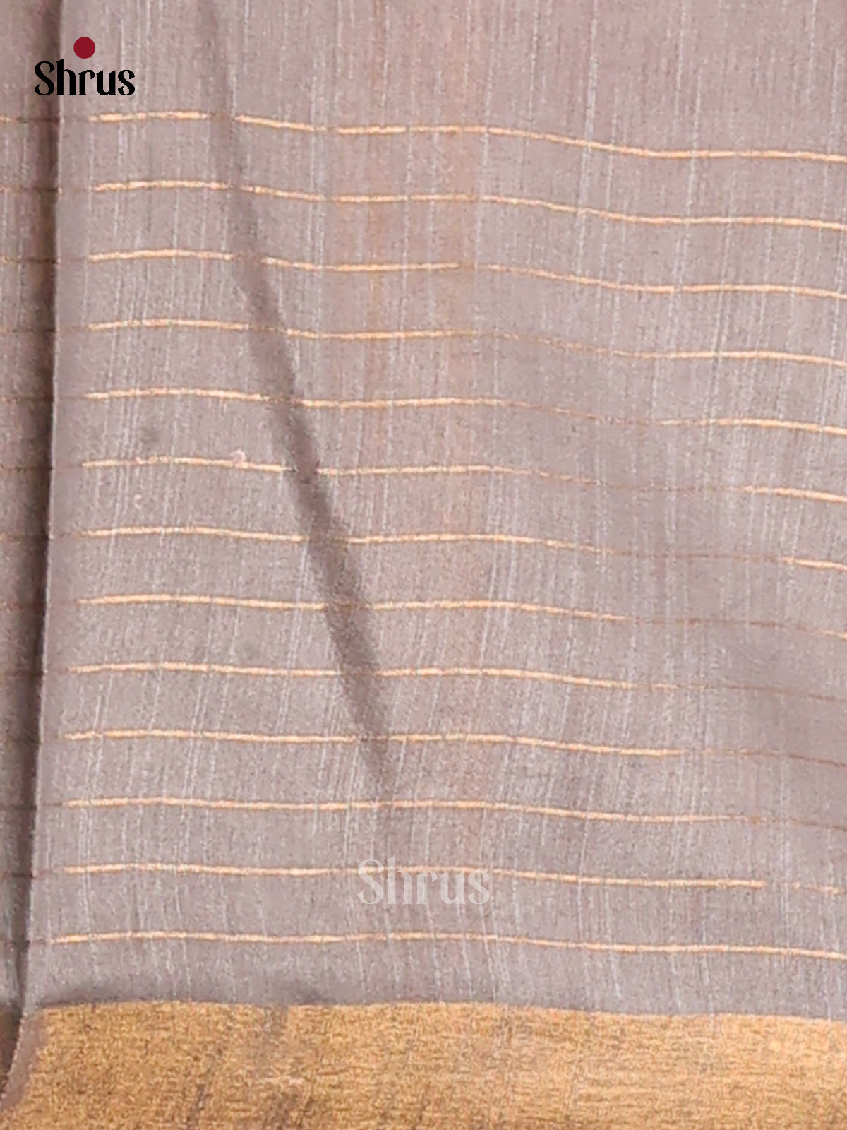 Peach & Grey - Semi Tussar Saree - Shop on Shrus.com