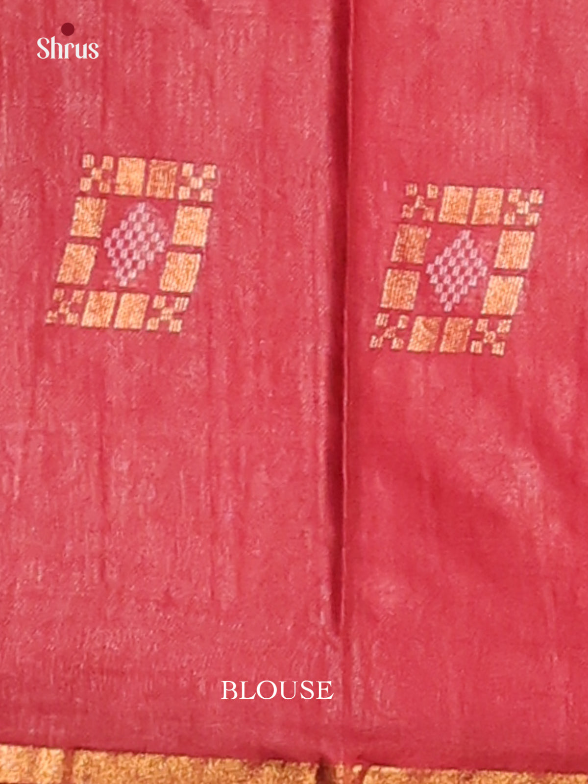 Pink & Red - Semi Tussar Saree - Shop on Shrus.com