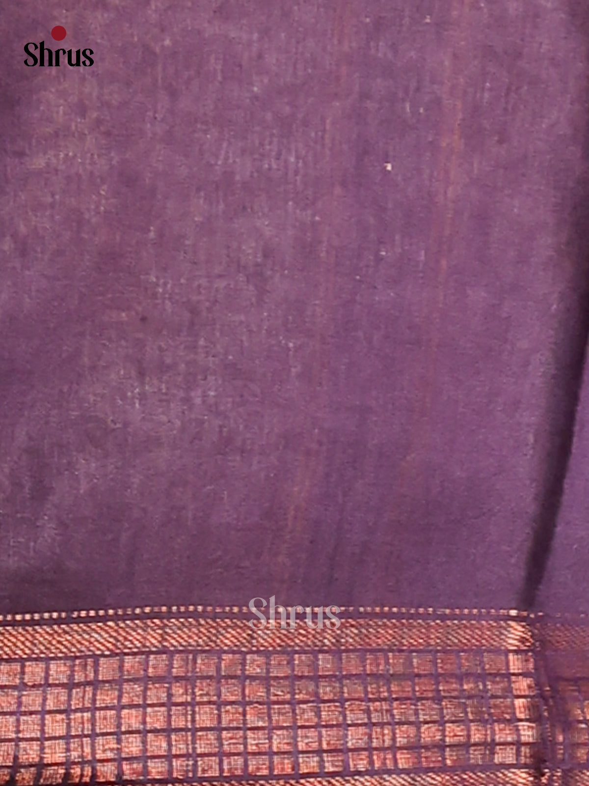 Brown & Violet- Semi Tussar Saree - Shop on Shrus.com