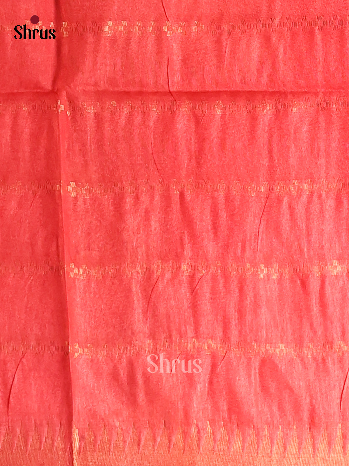 Black & Orangish Pink - Semi Tussar Saree - Shop on Shrus.com