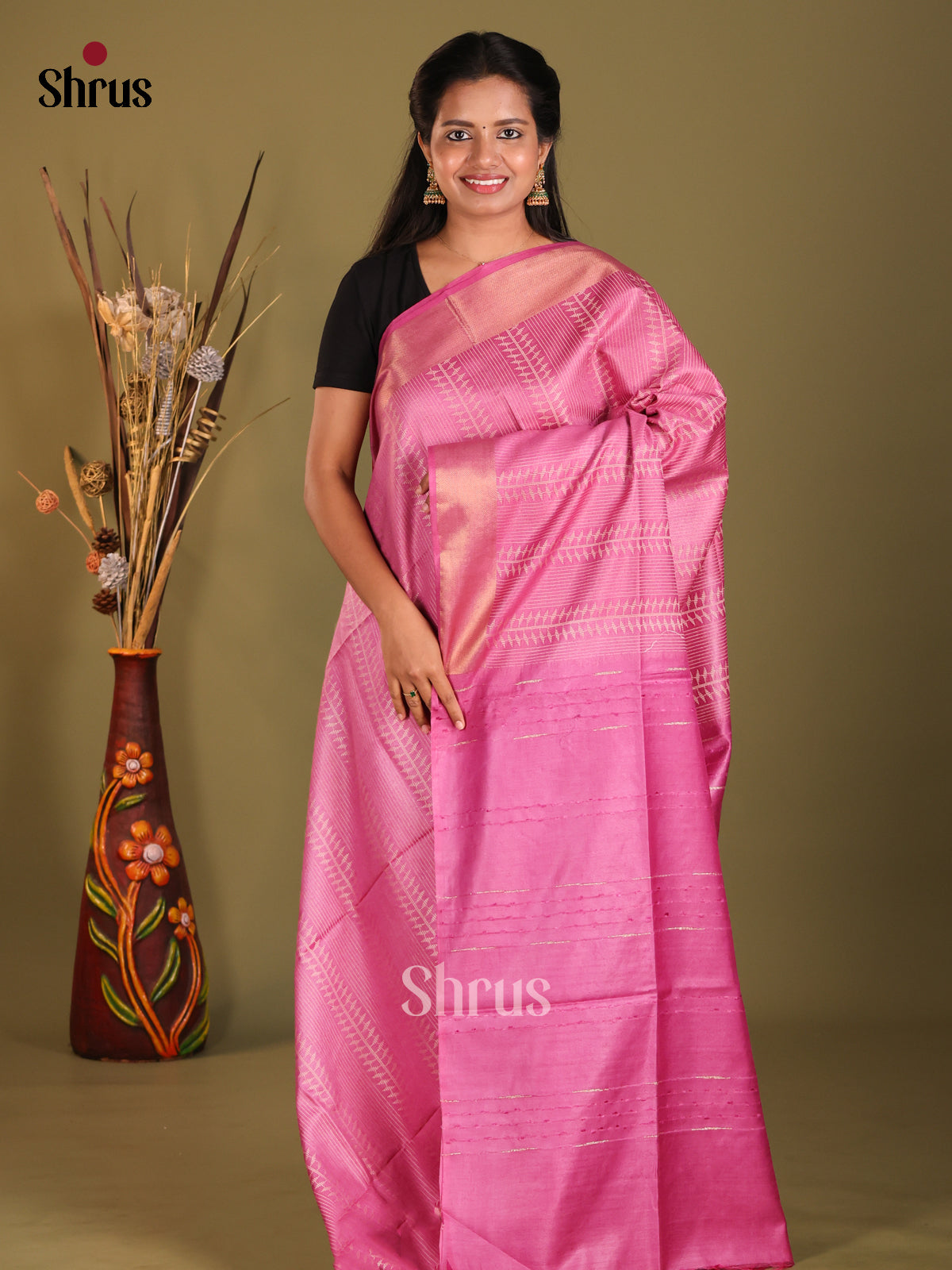 DES29355 - Semi Tussar saree - Shop on Shrus.com