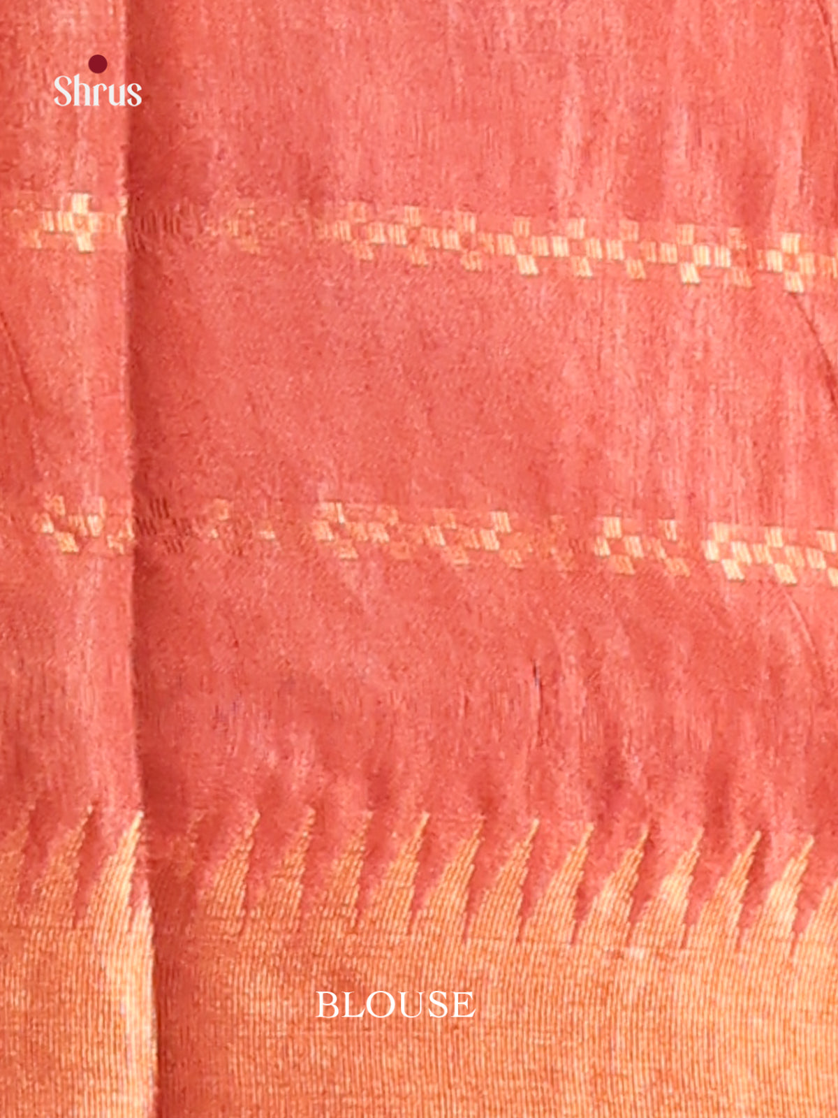 Blue & Red - Semi Tussar saree - Shop on Shrus.com