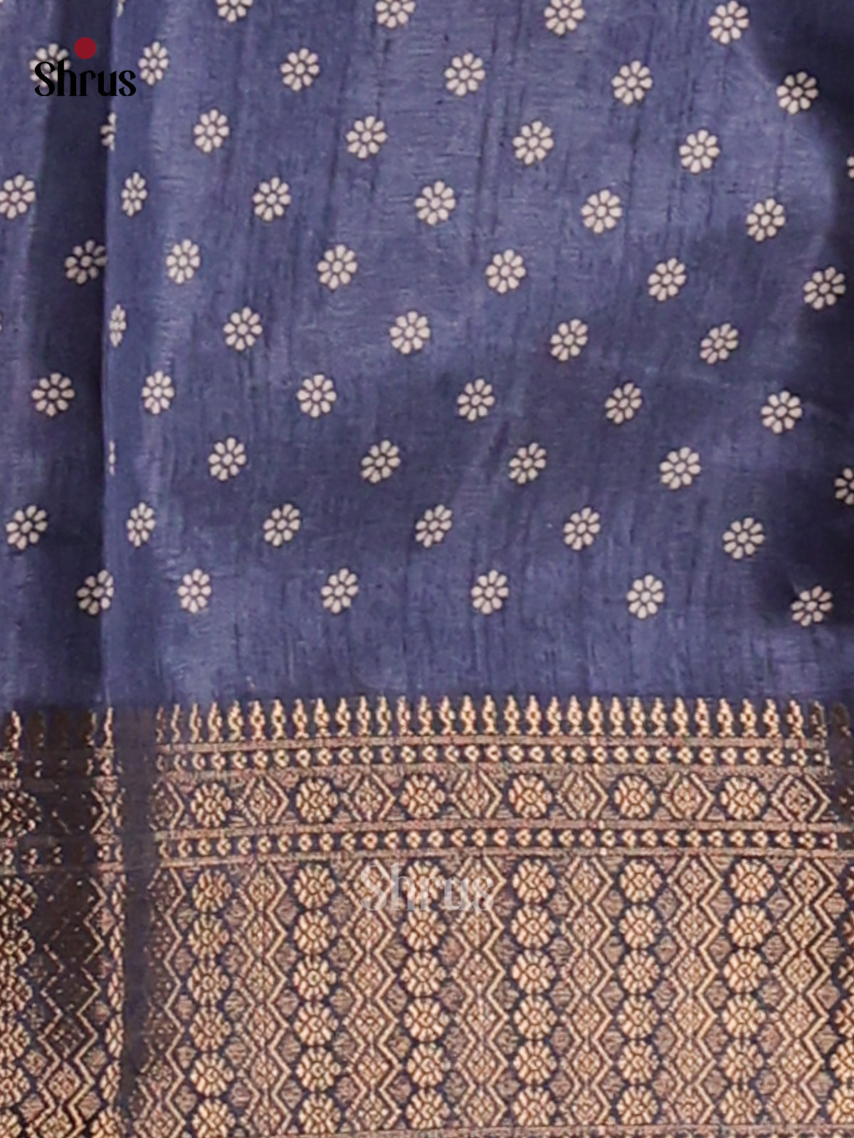 Blue - Semi Crepe Saree - Shop on Shrus.com