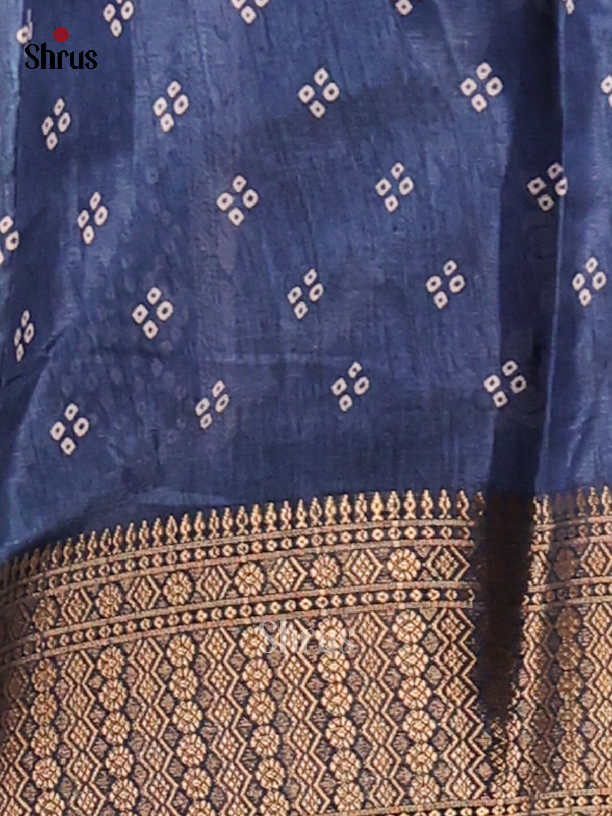 Blue - Semi Crepe Saree - Shop on Shrus.com