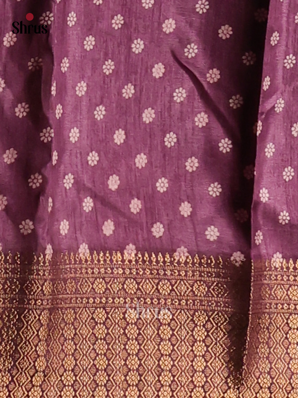 Purple- Semi Crepe Saree - Shop on Shrus.com