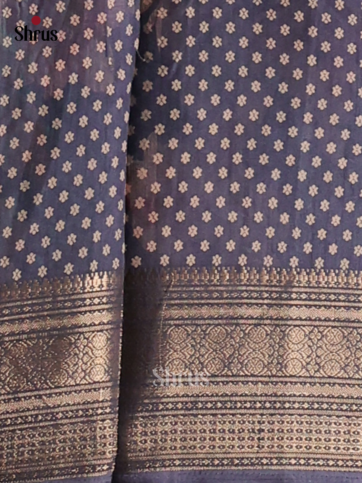 Blue - Semi Crepe Saree - Shop on Shrus.com