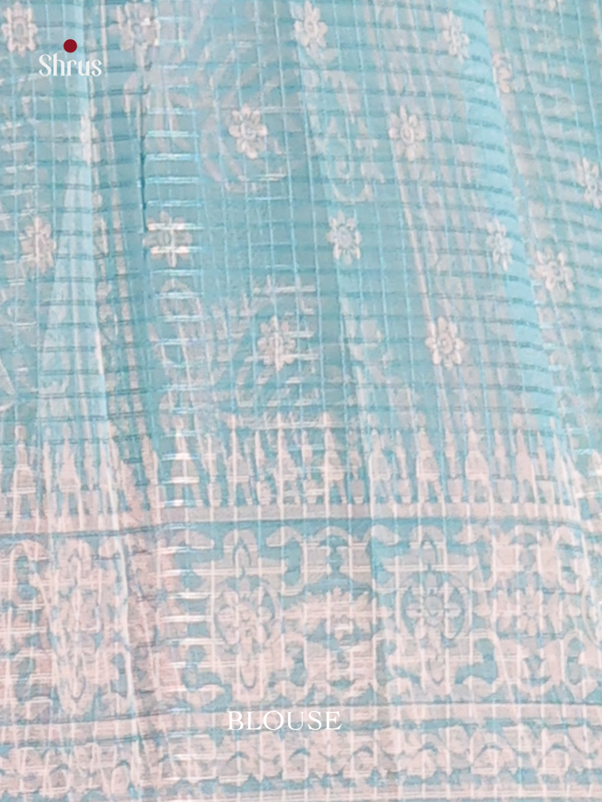 Pastel Blue - Kota Cotton Saree - Shop on Shrus.com