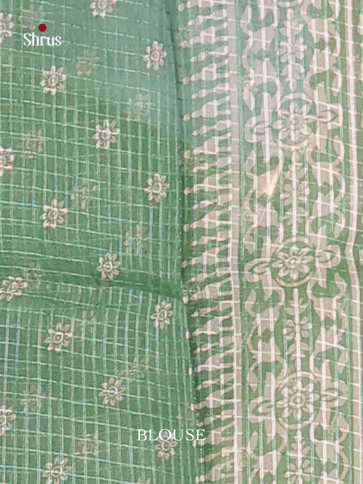 Green - Kota Cotton Saree - Shop on Shrus.com