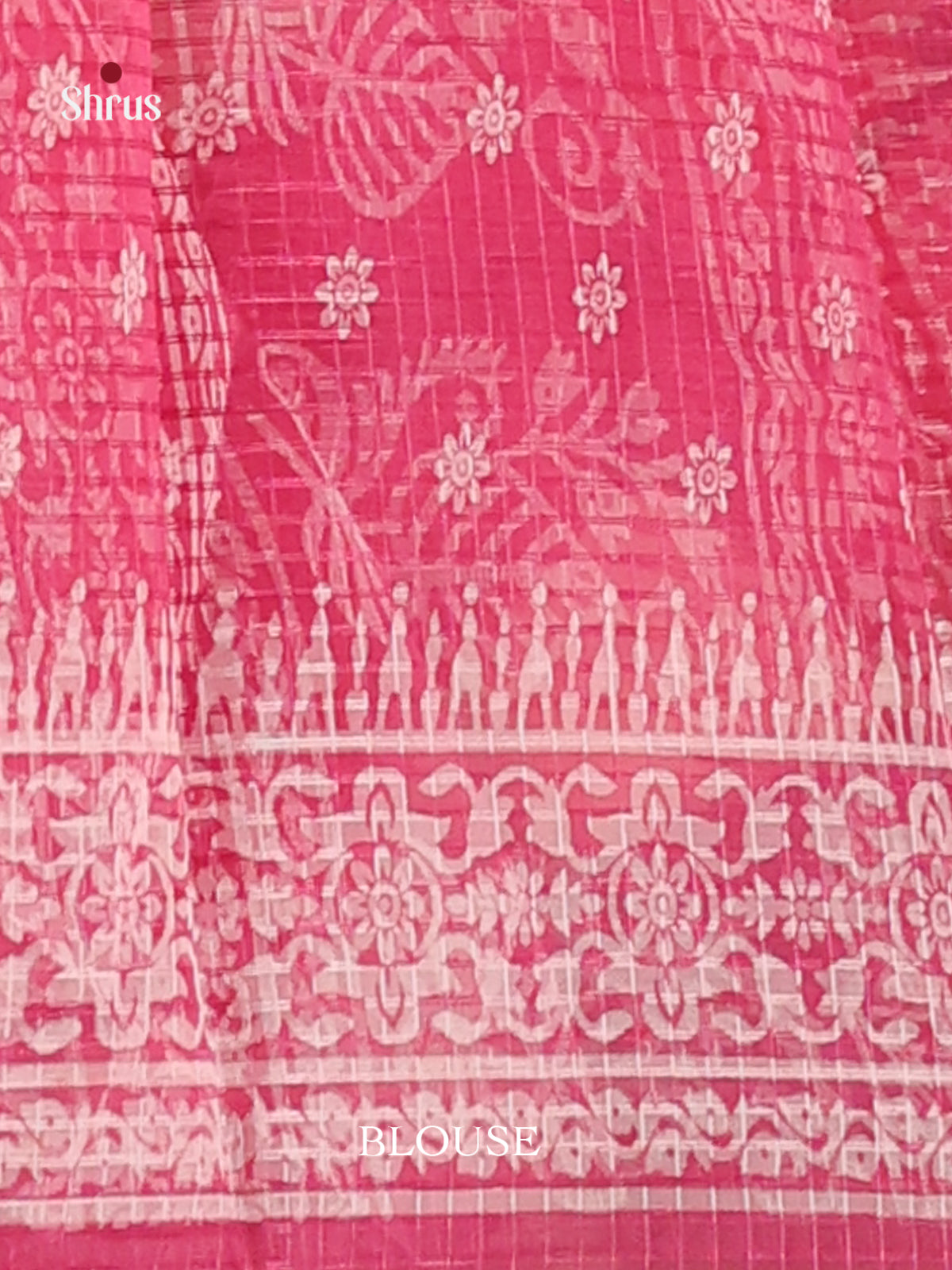 Pink - Kota Cotton Saree - Shop on Shrus.com