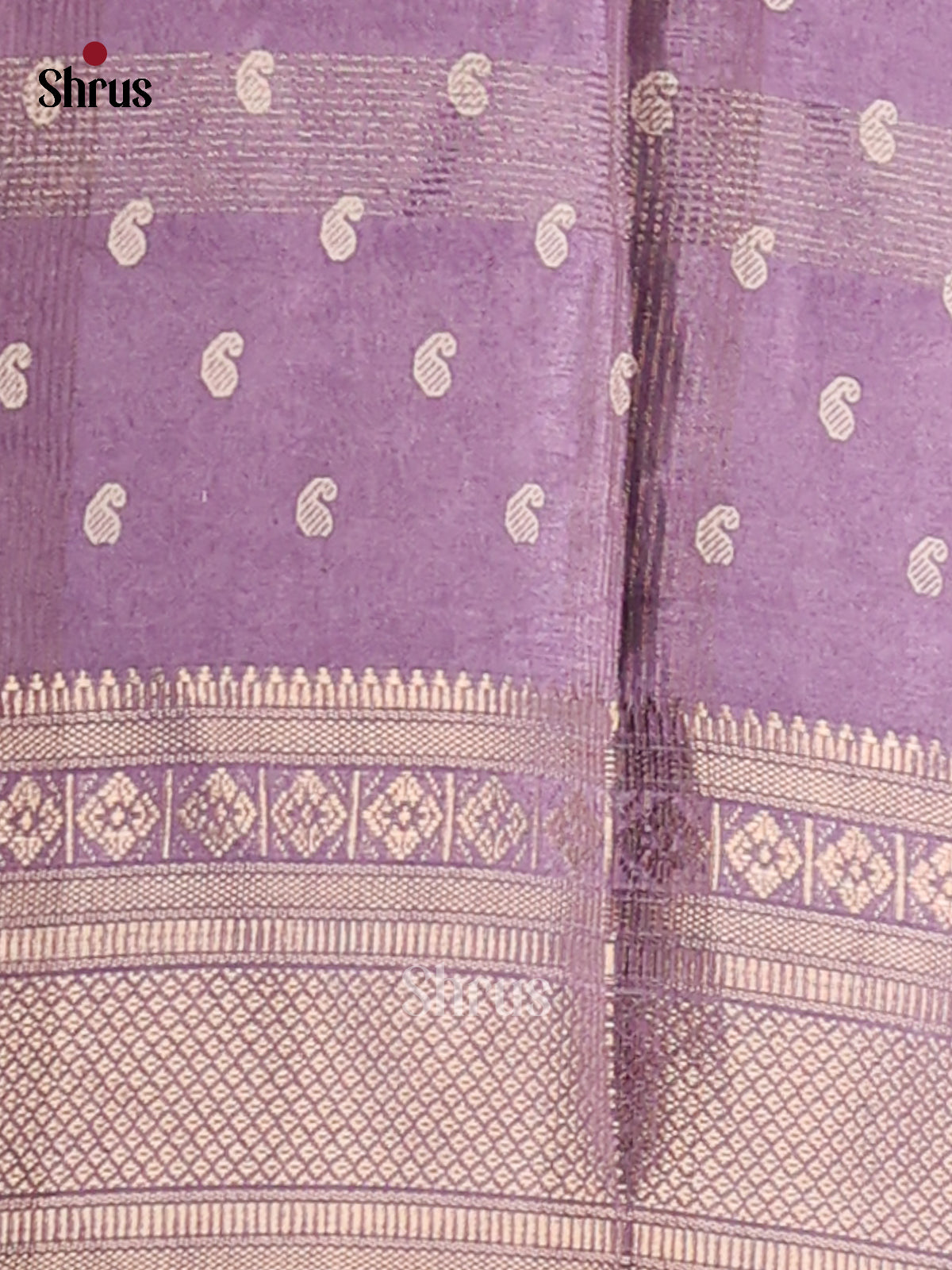 Lavender - Semi Crepe Saree - Shop on Shrus.com