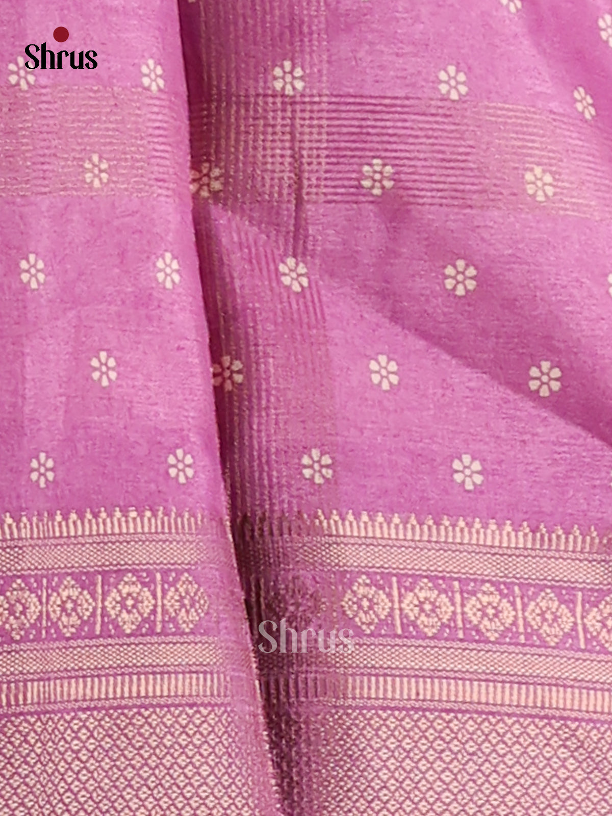 Lavender- Semi Crepe Saree - Shop on Shrus.com