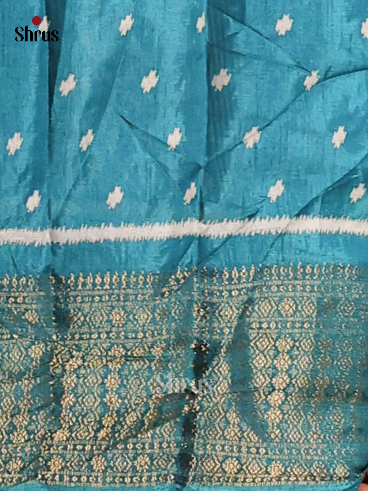 Blue- Semi Crepe Saree - Shop on Shrus.com