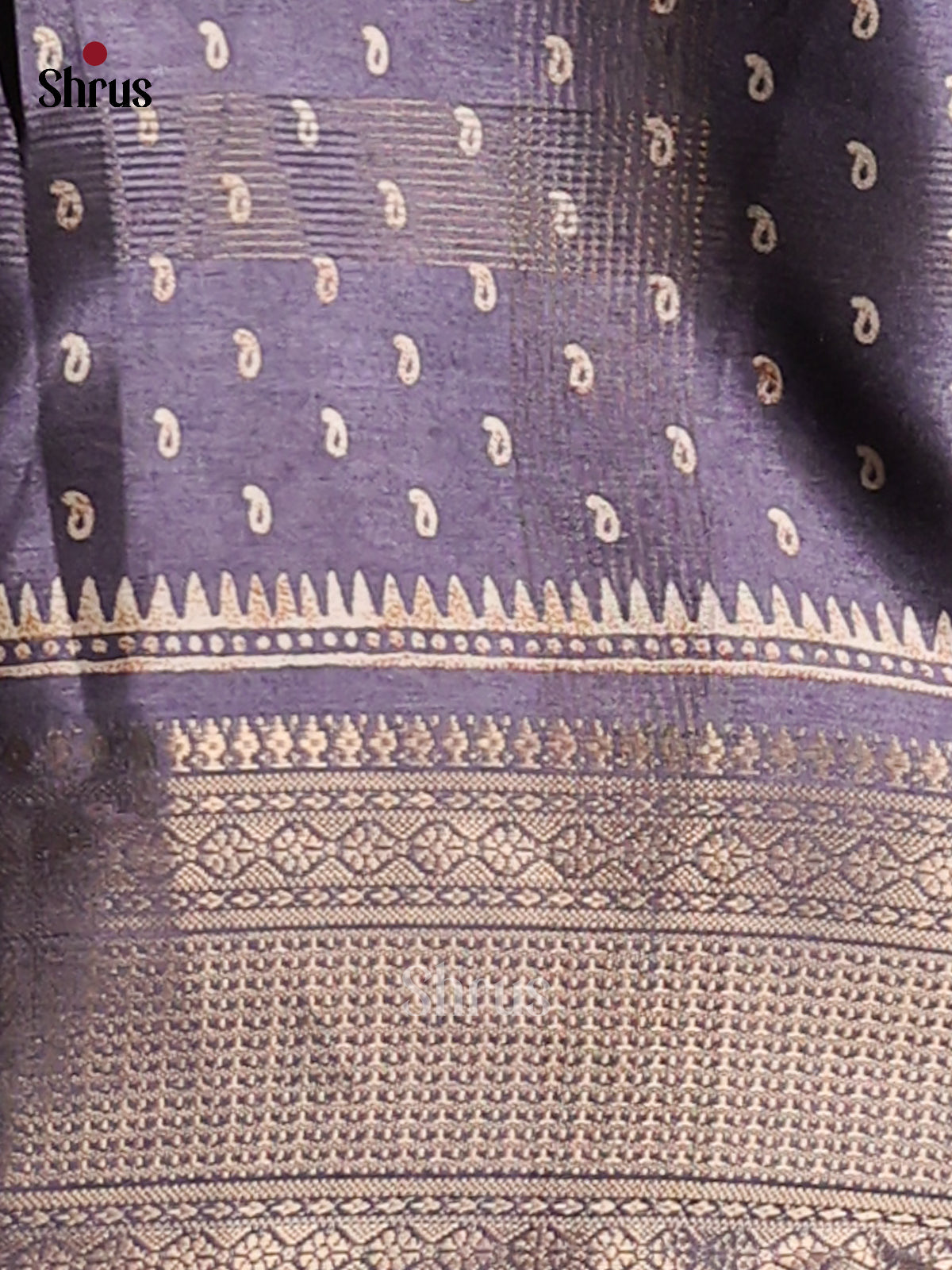 Purple - Semi Crepe Saree - Shop on Shrus.com