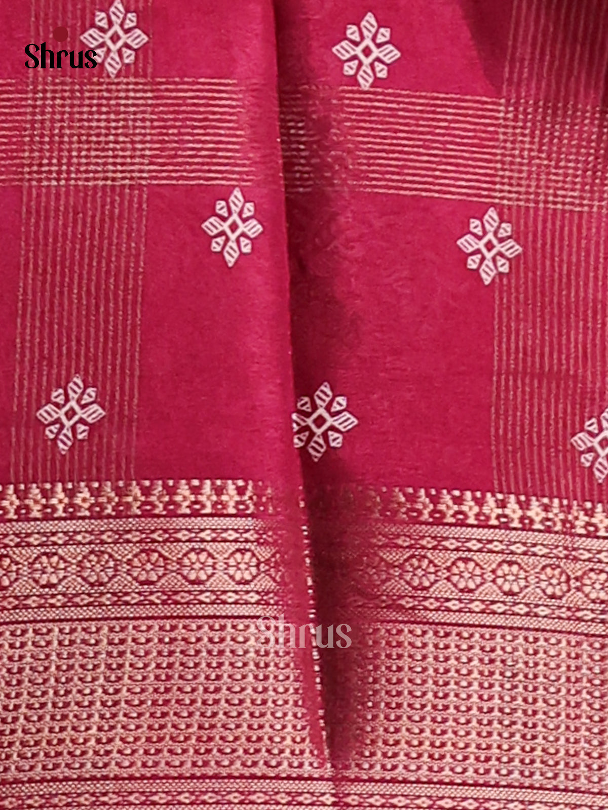 Maroon - Semi Crepe Saree - Shop on Shrus.com