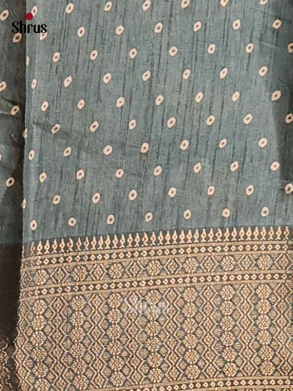 Grey - Semi Crepe Saree - Shop on Shrus.com
