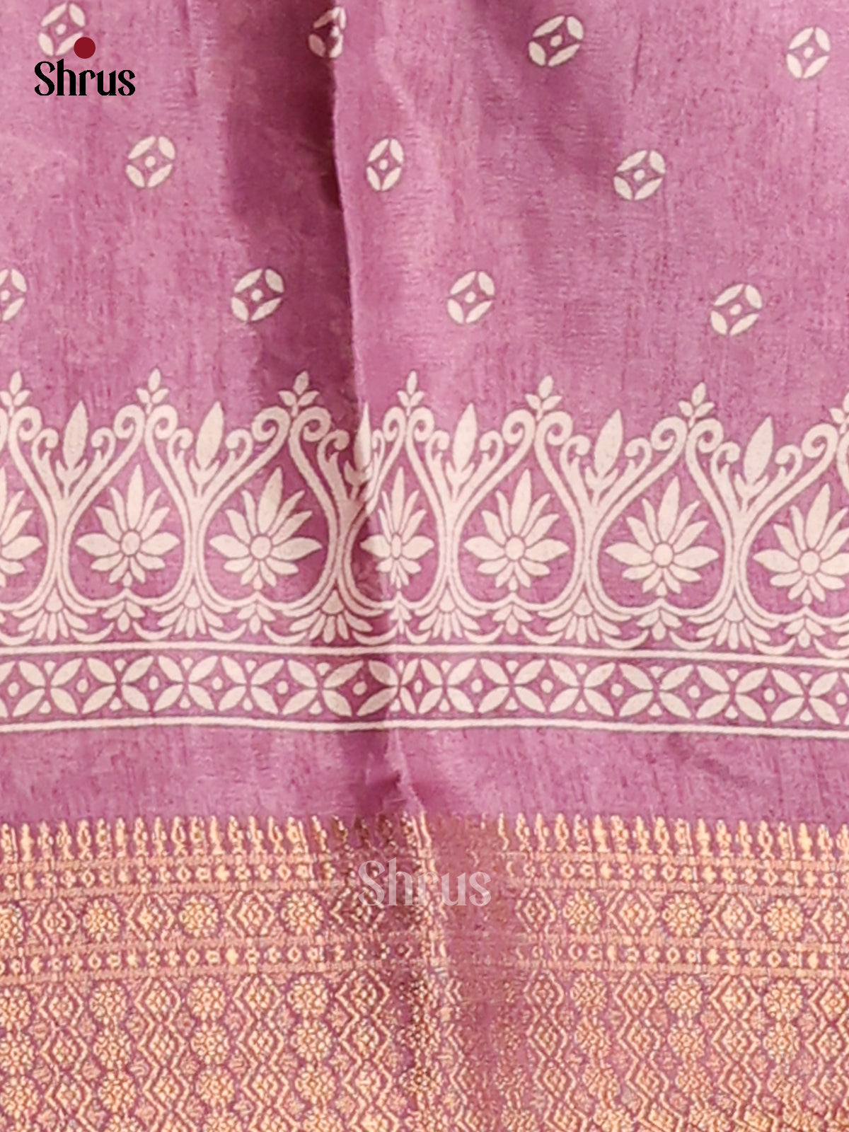 Lavender - Semi Crepe Saree - Shop on Shrus.com