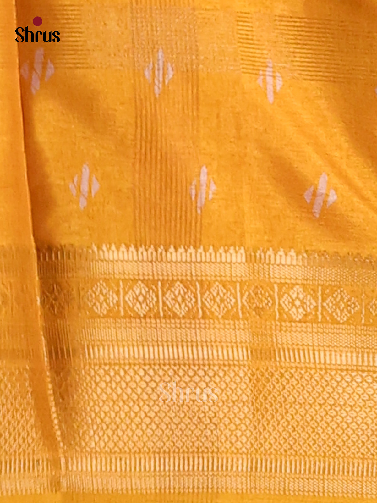 Mustard - Semi Crepe Saree - Shop on Shrus.com