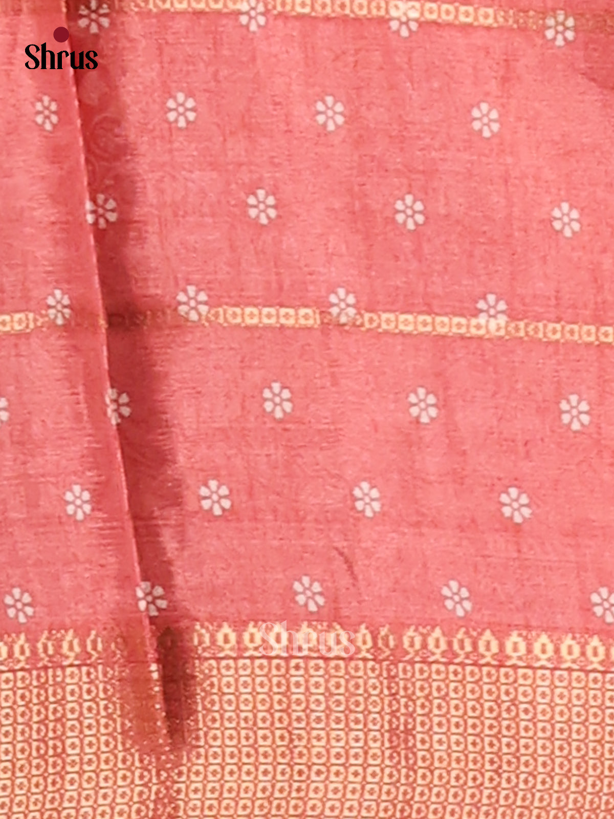 pink - Semi Crepe Saree - Shop on Shrus.com