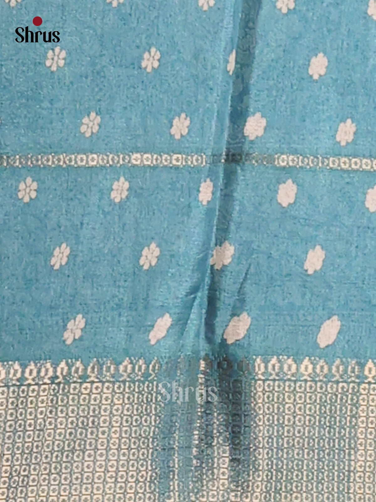 Blue - Semi Crepe Saree - Shop on Shrus.com