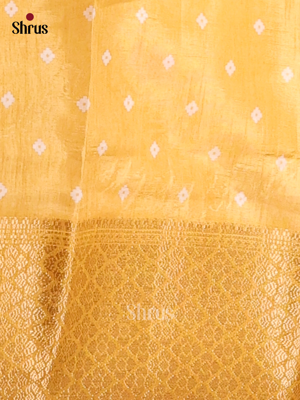 Mustard - Semi Crepe Saree - Shop on Shrus.com