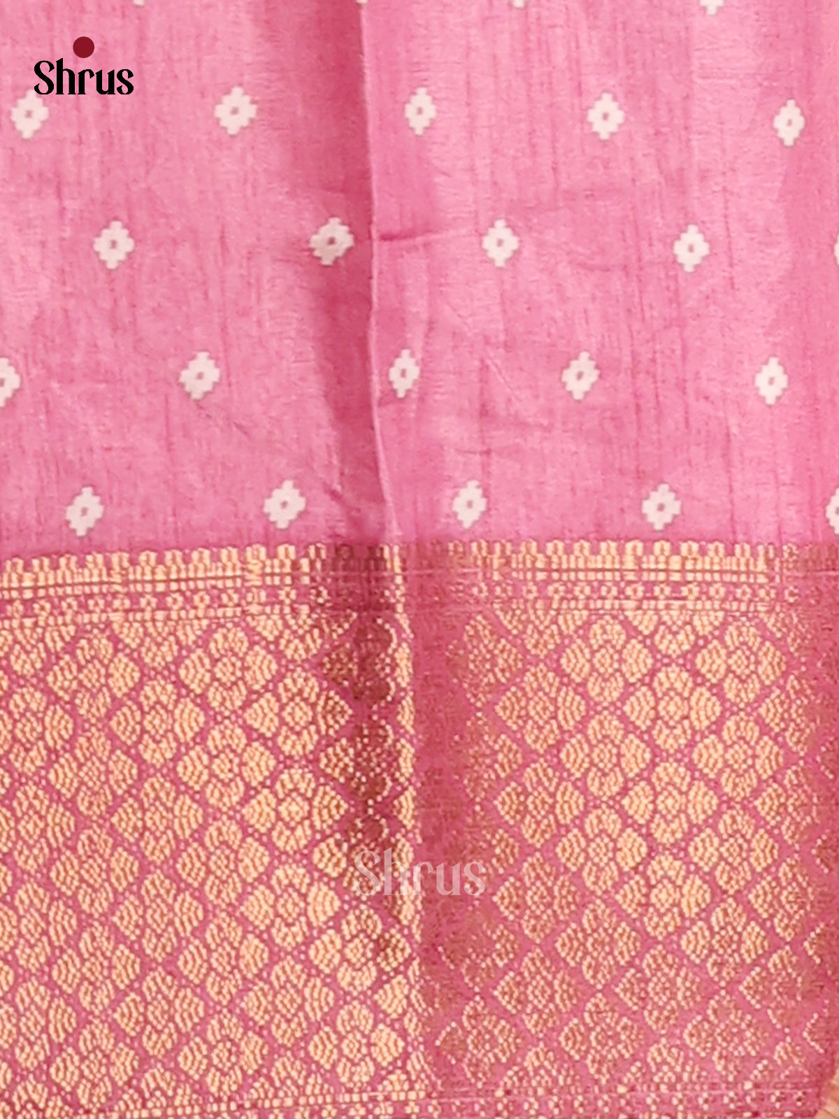 Pink - Semi Crepe Saree - Shop on Shrus.com