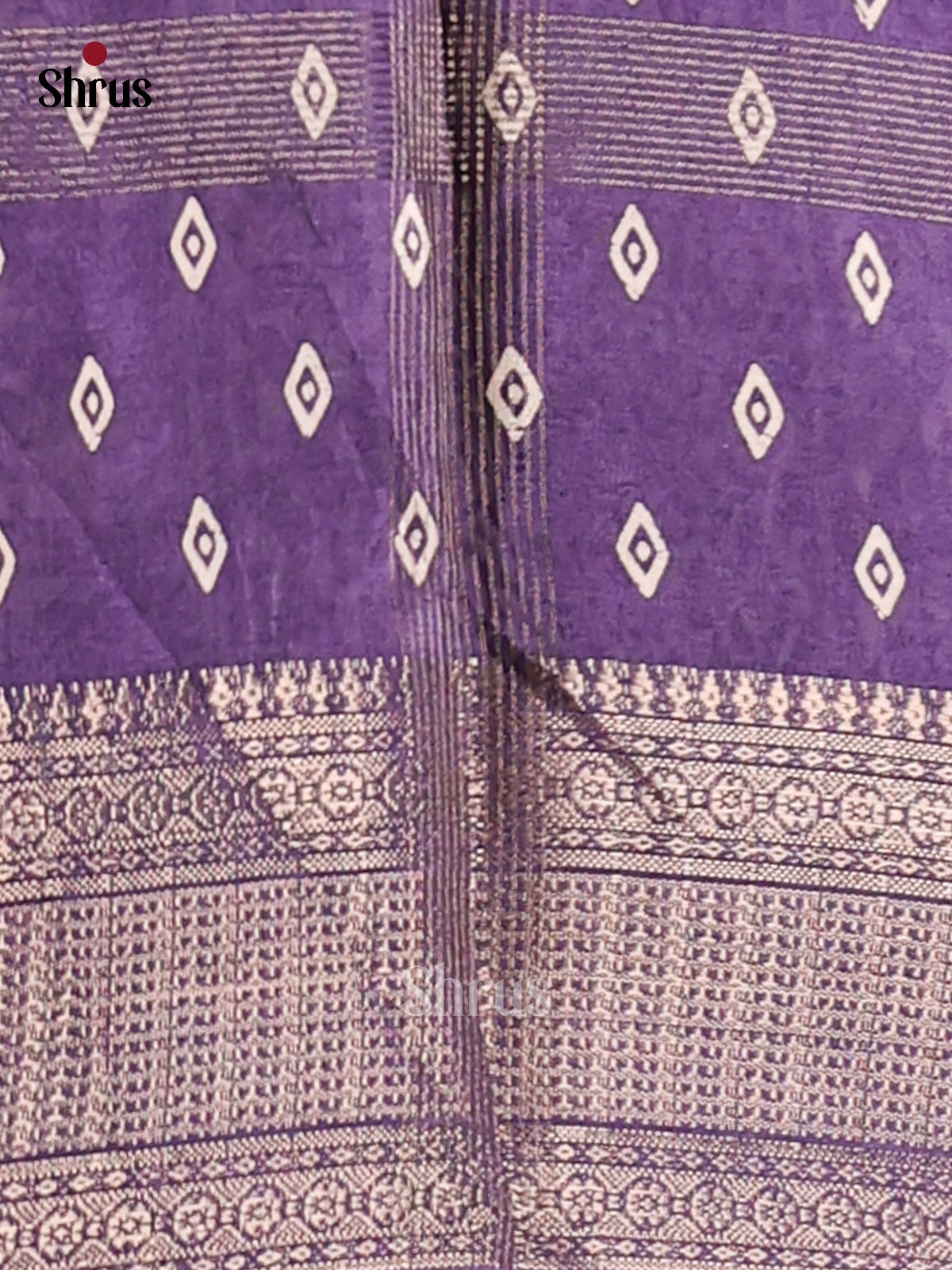 Lilac - Semi Crepe Saree - Shop on Shrus.com