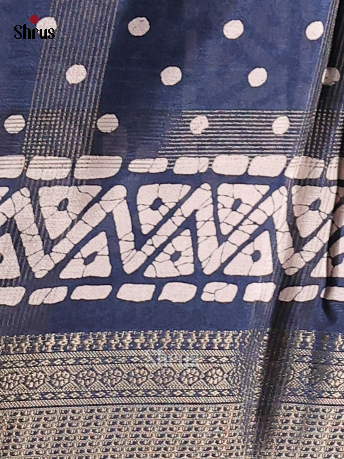 Blue - Semi Crepe Saree - Shop on Shrus.com