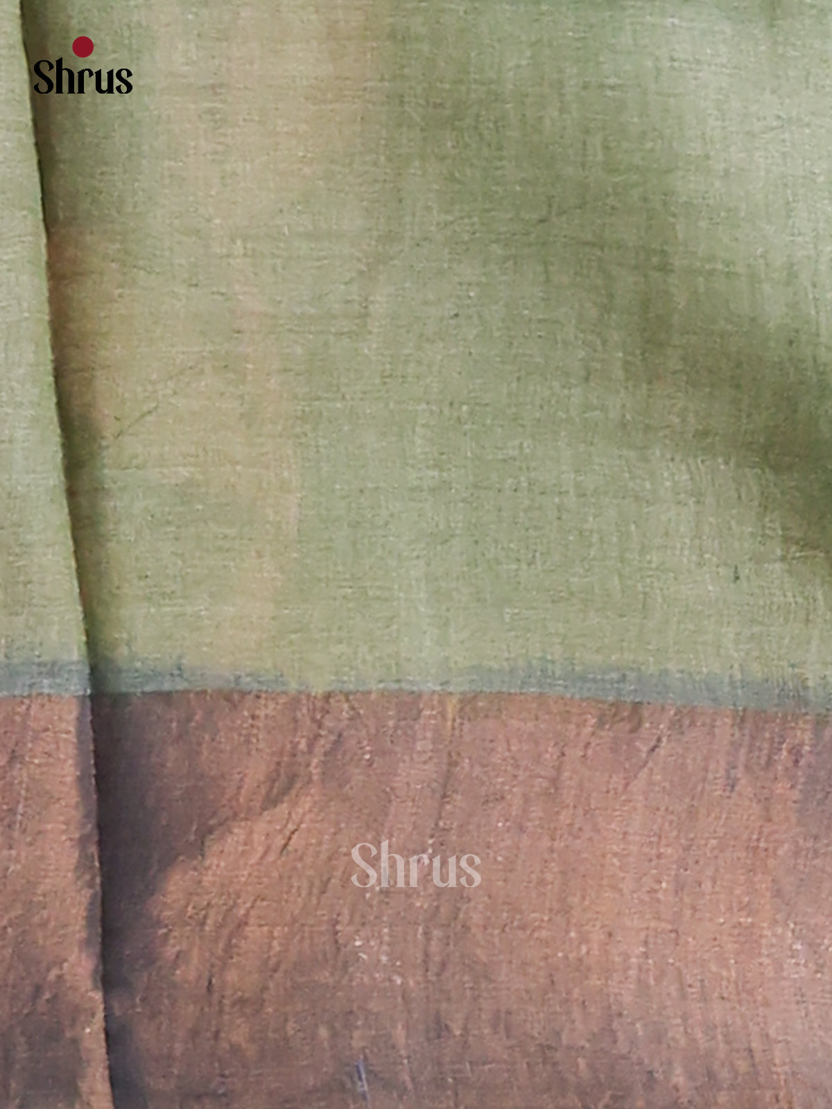 Pastel Green & Grey- Tussar Saree - Shop on Shrus.com