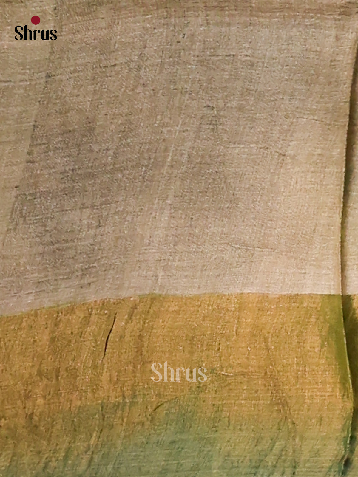 Grey & Green- Tussar Saree - Shop on Shrus.com
