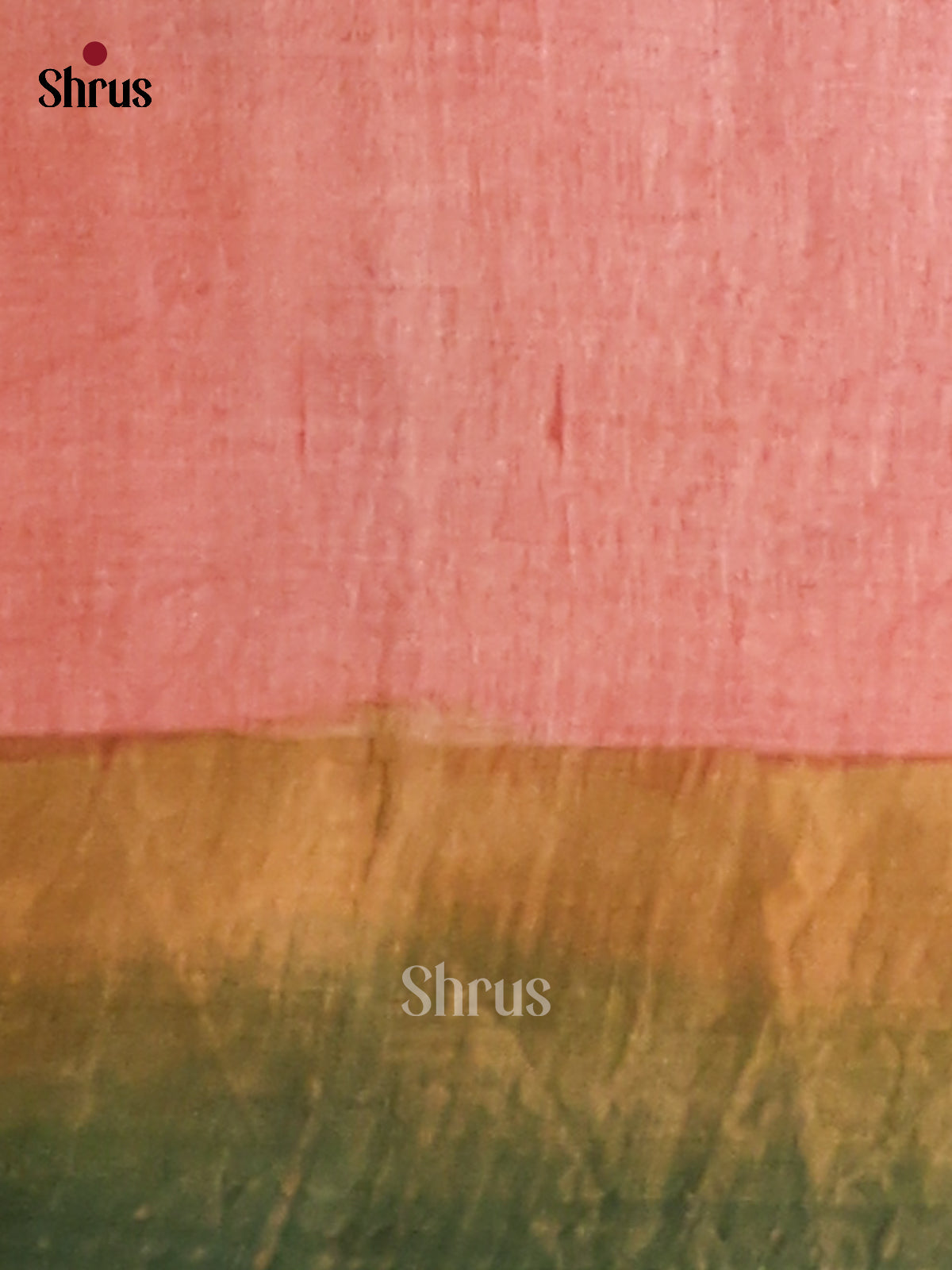 Peach & Green - Tussar Saree-2