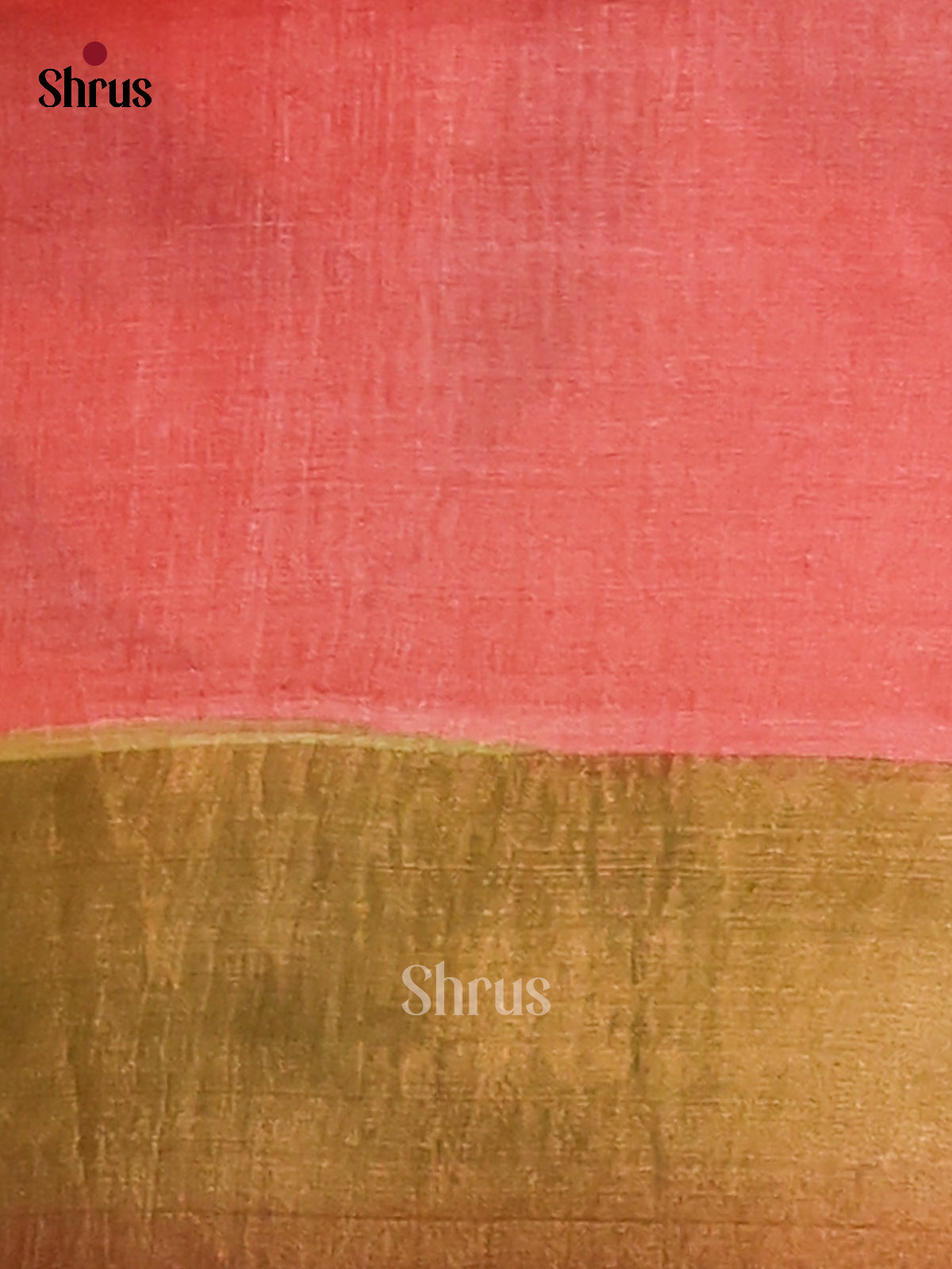 Red & Peach - Tussar Saree - Shop on Shrus.com