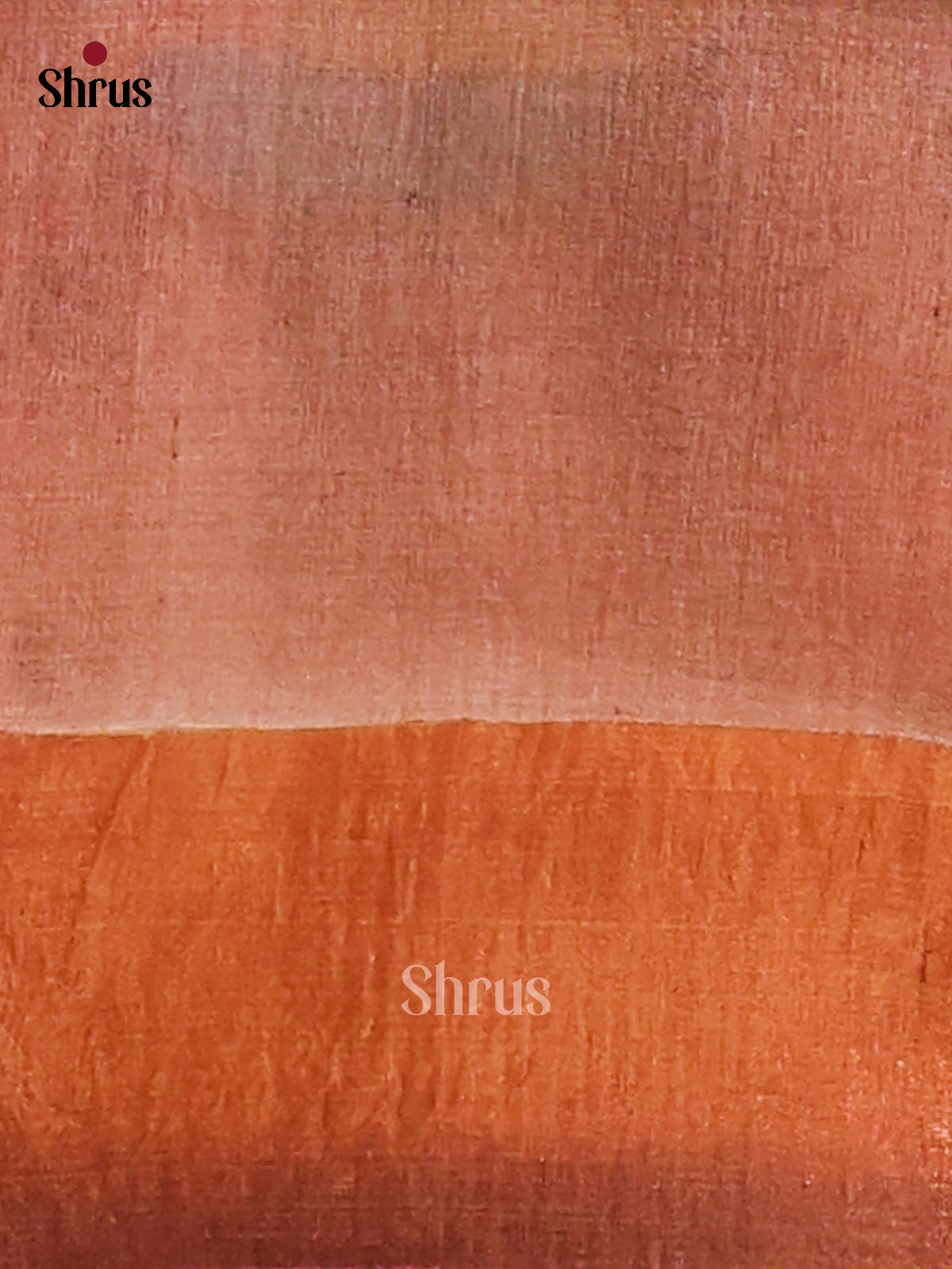 Brown & Peach- Tussar Saree - Shop on Shrus.com