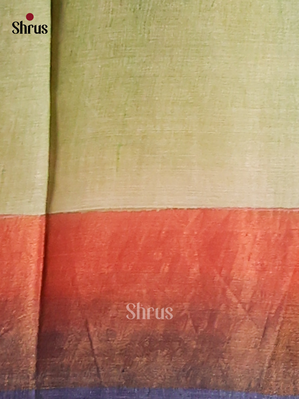 Blue & Light Green- Tussar Saree - Shop on Shrus.com