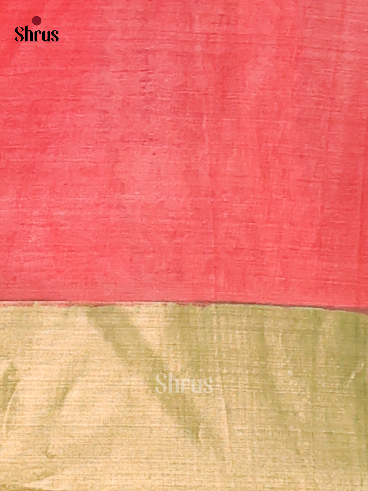 Cream & Green- Tussar Saree - Shop on Shrus.com