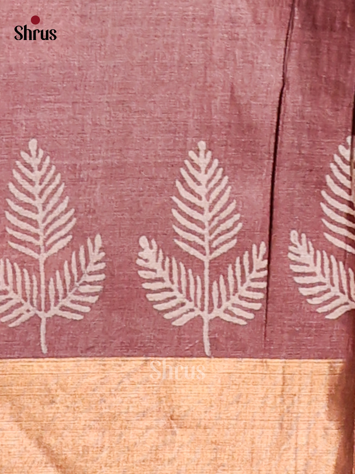 Orange & Brown- Tussar Saree - Shop on Shrus.com