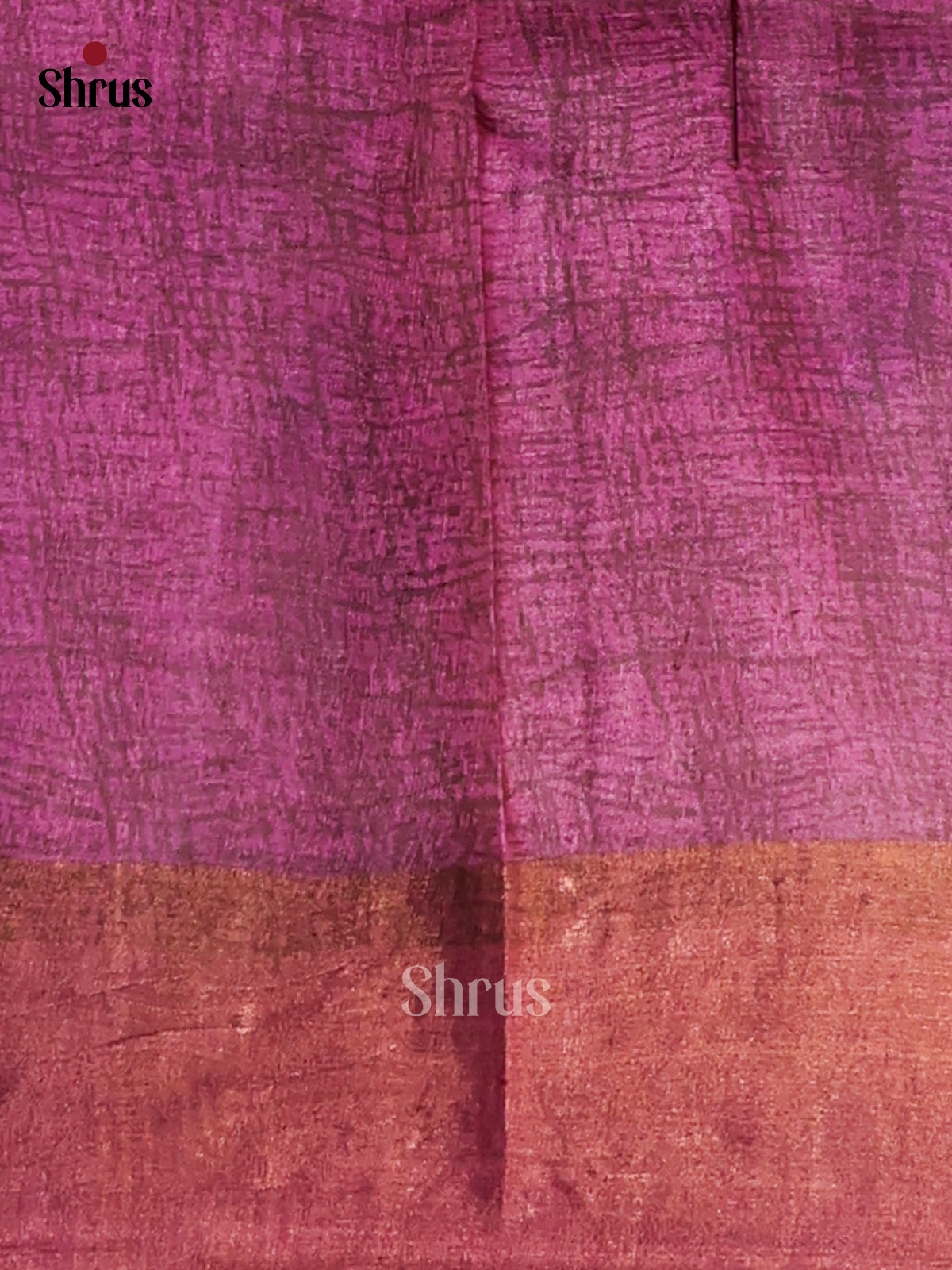 Cream & Pink - Tussar Saree - Shop on Shrus.com
