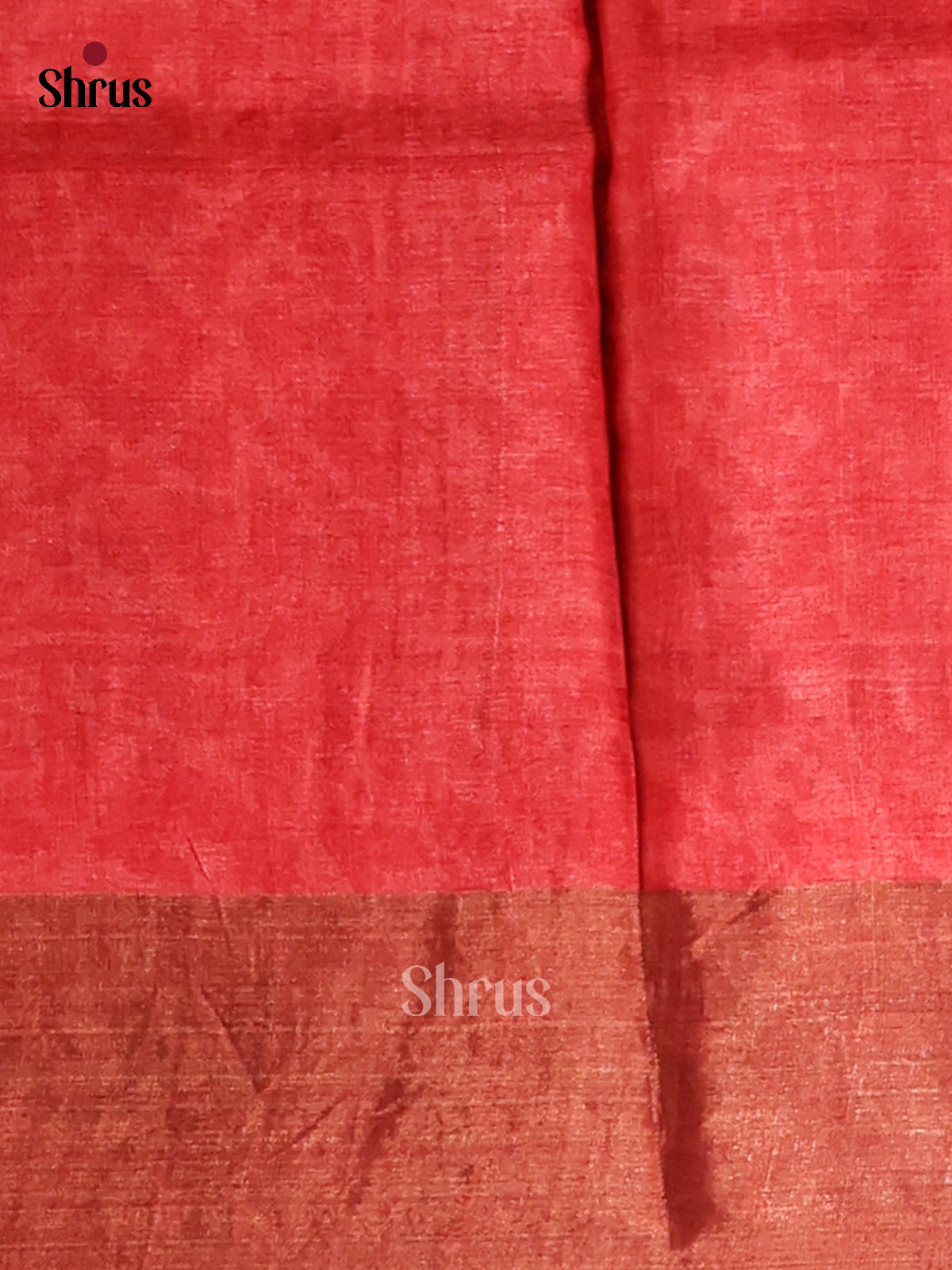 Mustard & Red - Tussar Saree - Shop on Shrus.com